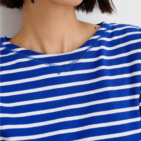 Alex Mill Lakeside Stripe Tee Small Blue - Picture 2 of 6